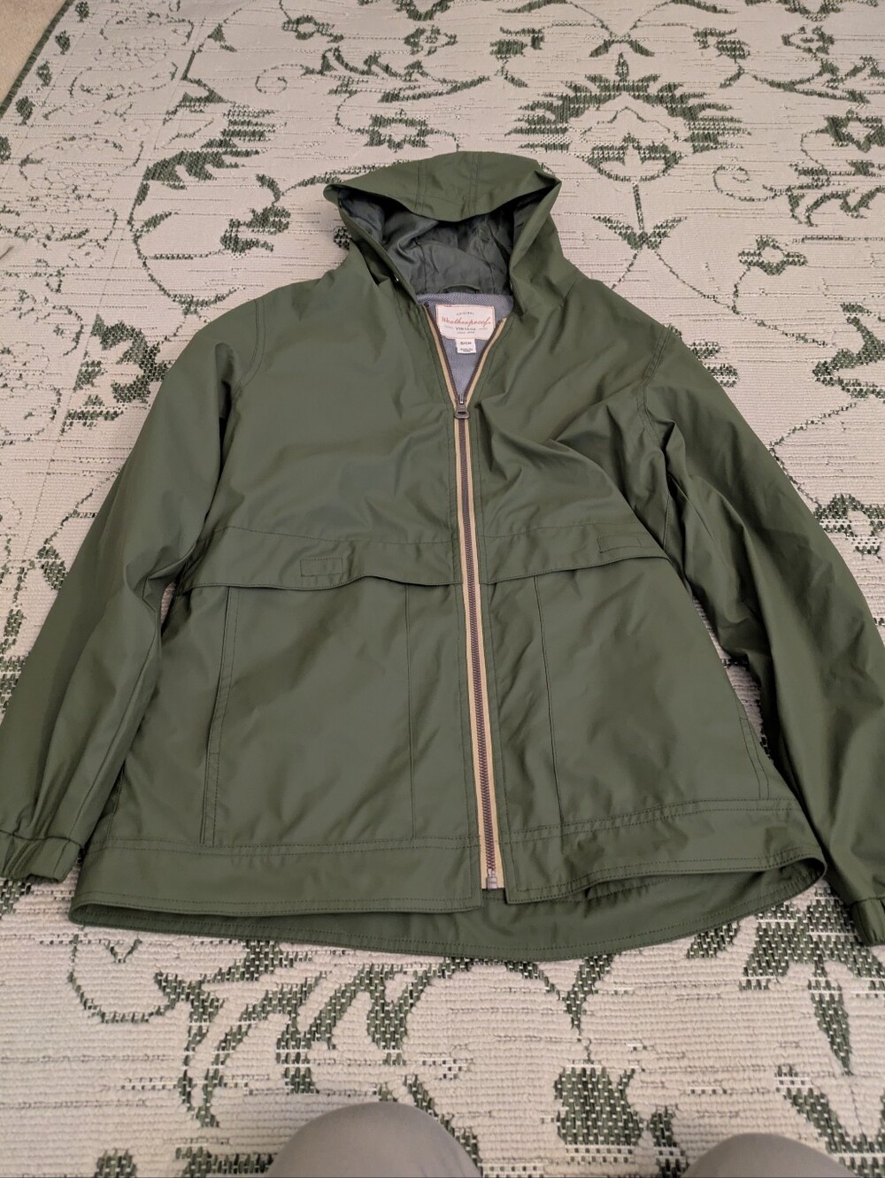 Weatherproof Raincoat Olive Green Size Small